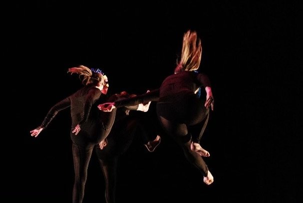Photo by Jeremy Hogan from Allies and Activists choreographed by Stafford C. Berry Jr. (2022). Ruth N. Halls Theater, Bloomington, IN.