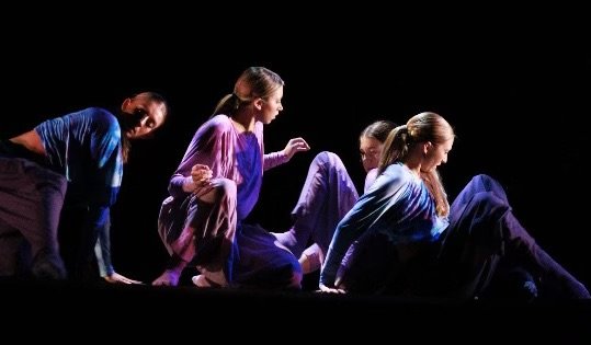 Photo by Jeremy Hogan from Schemas choreographed by Justin Sears-Watson. Ruth N. Halls Theater, Bloomington, IN.