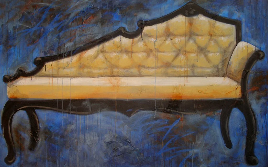 Store wide Clearance | Couch #4 | Acrylic & Mixed Media on Canvas| 36x24
