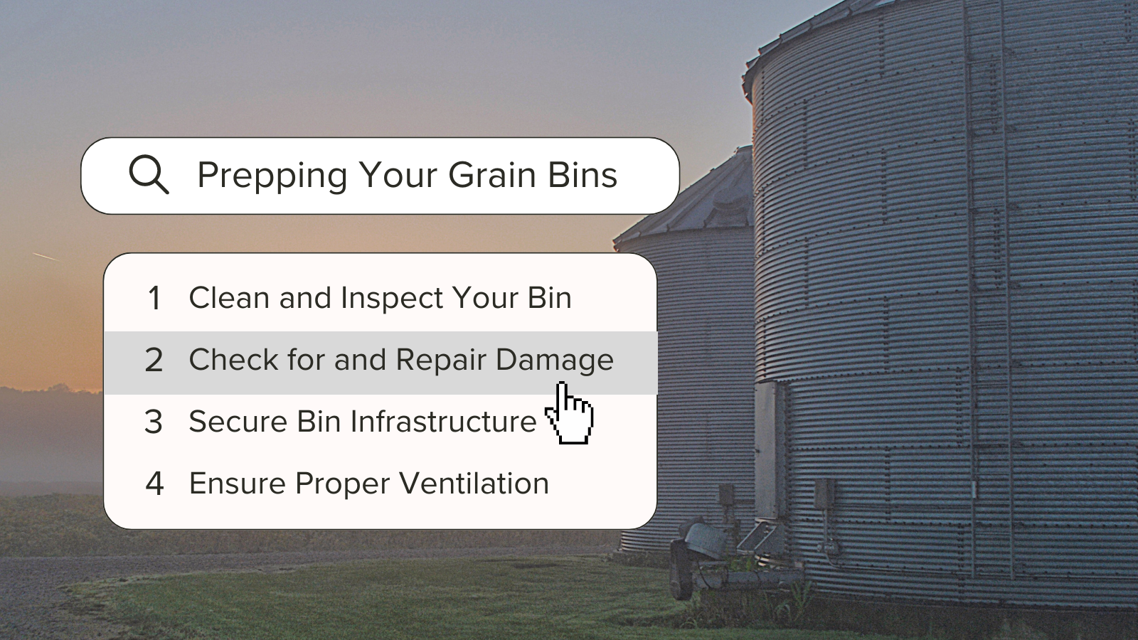 Checklist: Prepping Your Grain Bins for Harvest&nbsp;&nbsp;