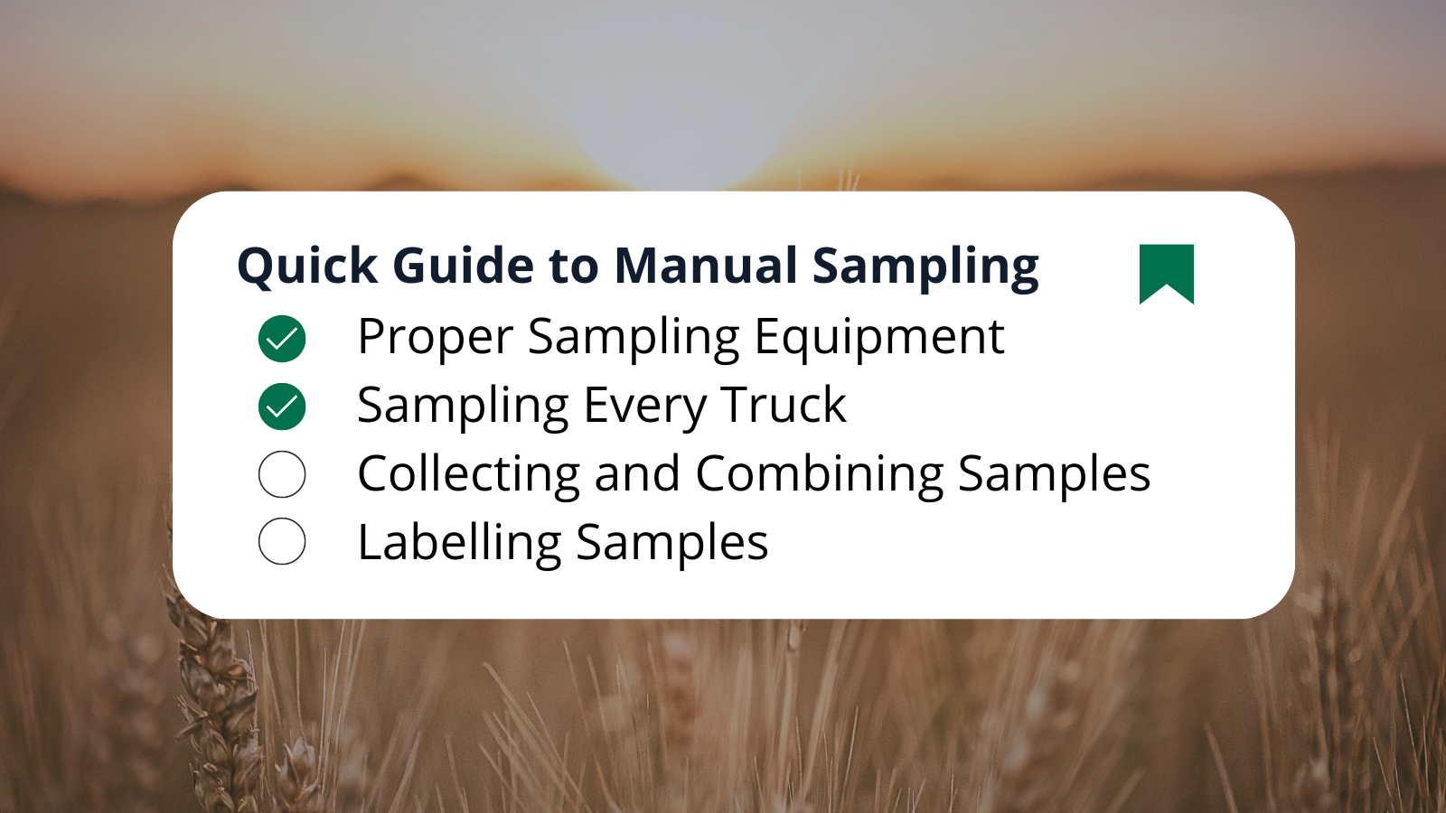 A Quick Guide to Manual Sampling