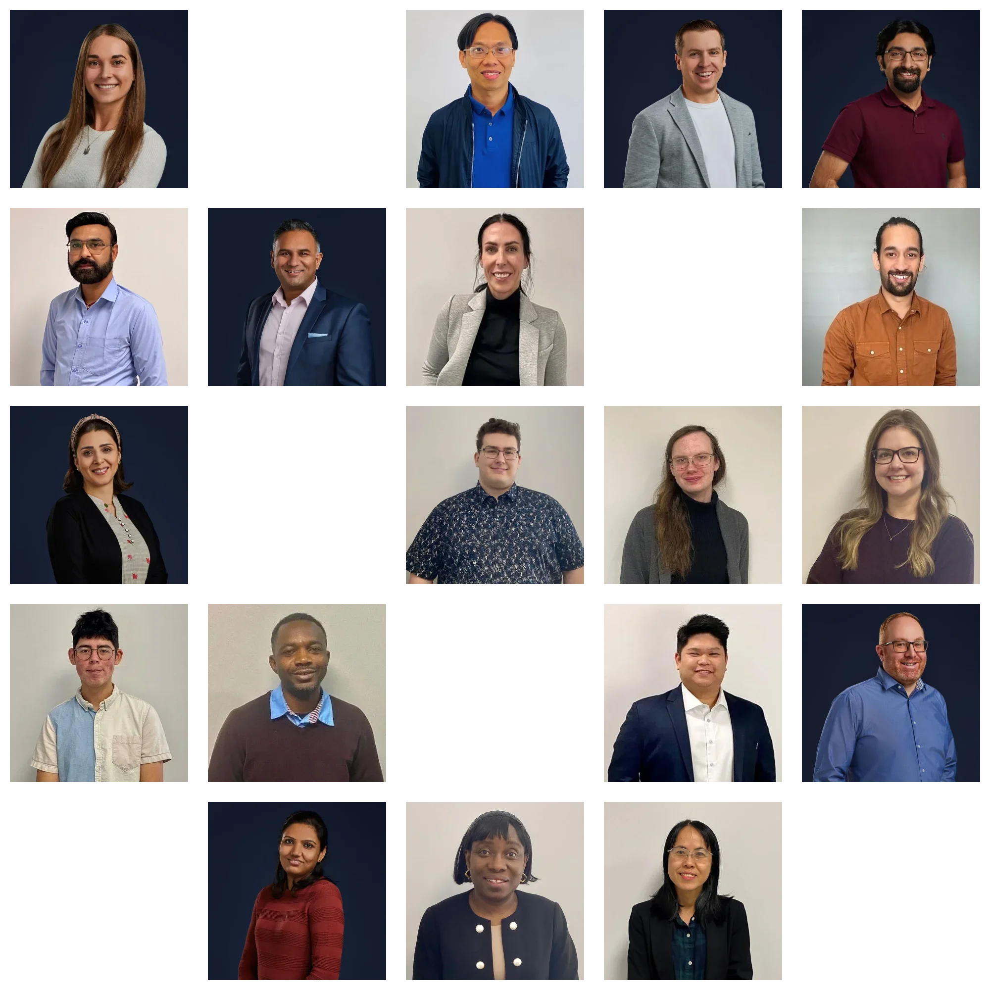 Ground Truth staff members in grid, mixed with icons
