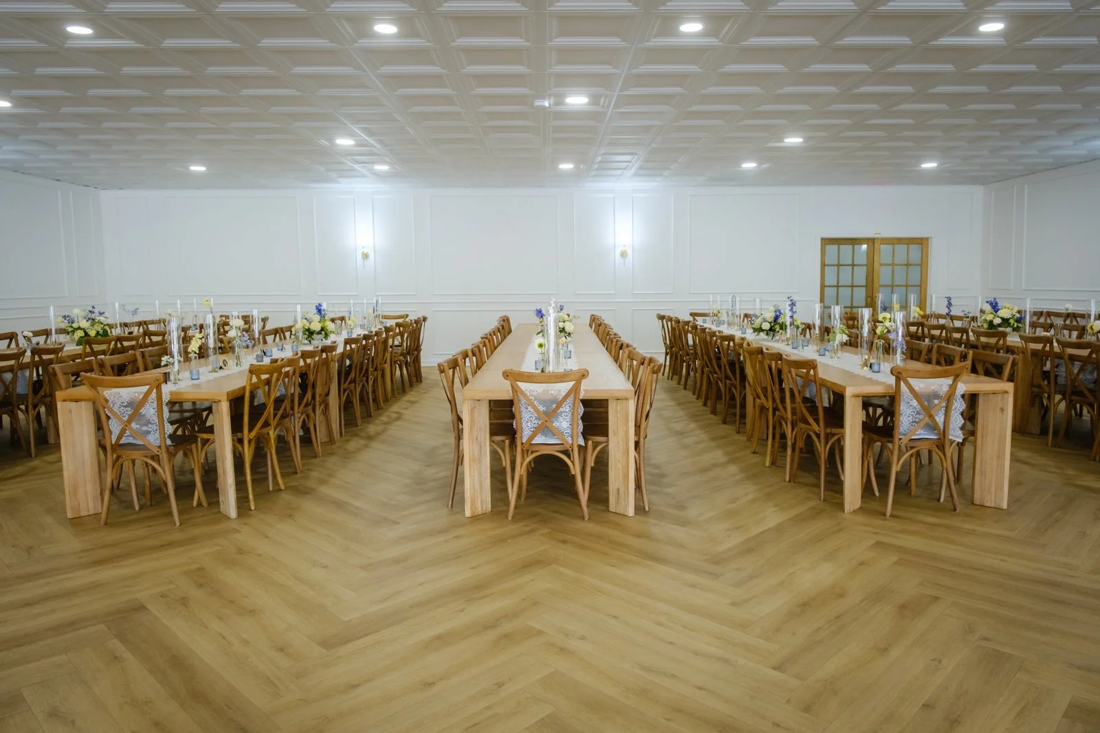 La Fête ballroom in downtown Provo set for a wedding reception