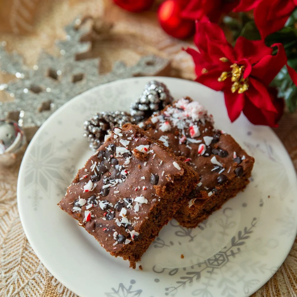 Candy Cane Brownies (Sugar Free/Gluten Free/Vegetarian)