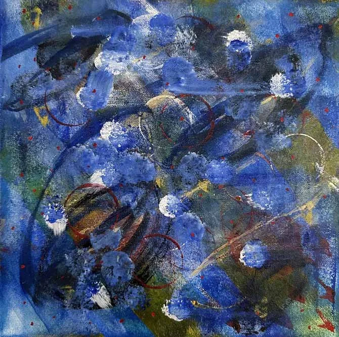 Reverberations 3
Acrylic on Canvas 12" x 12"