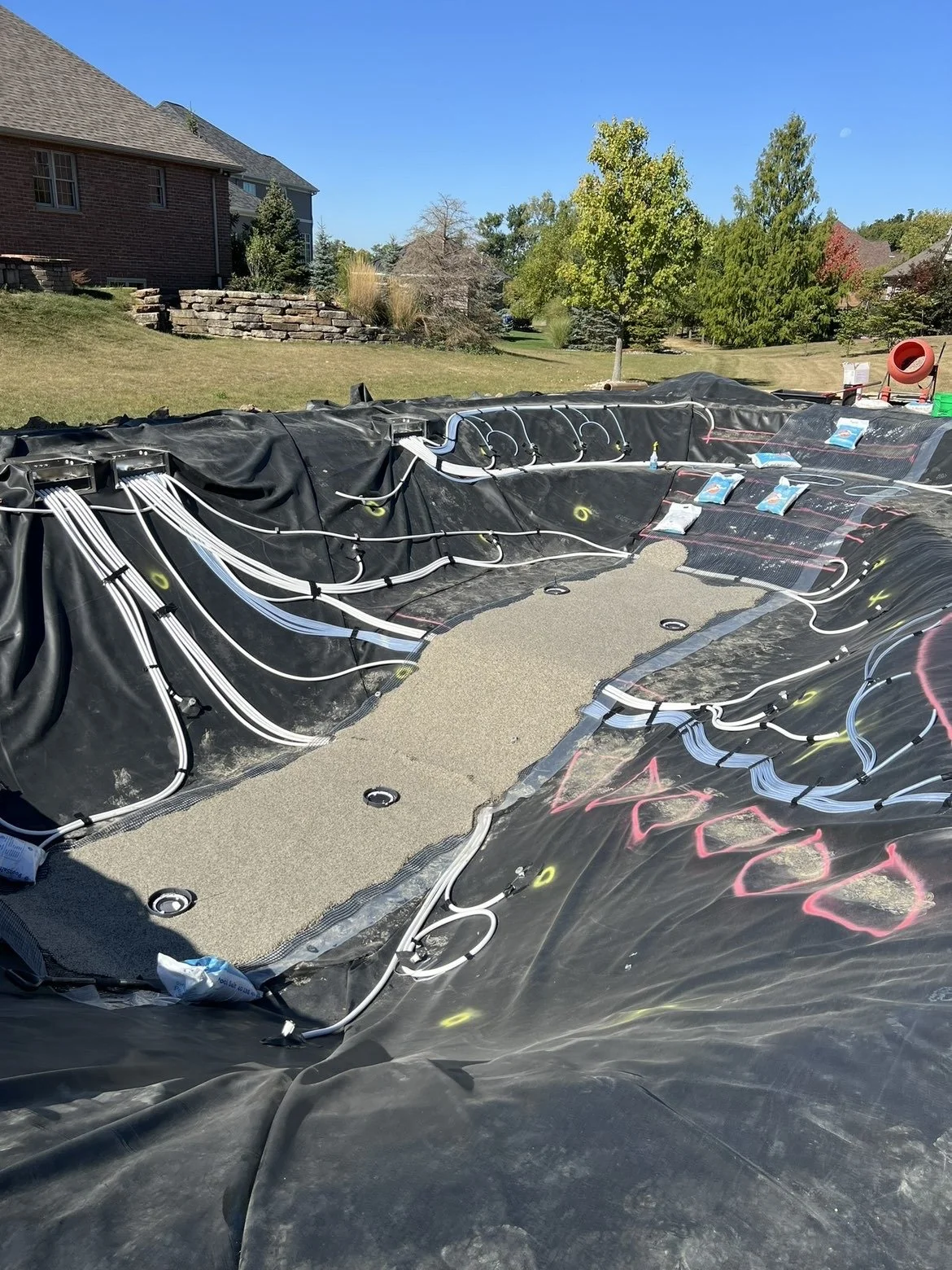 Pool under construction