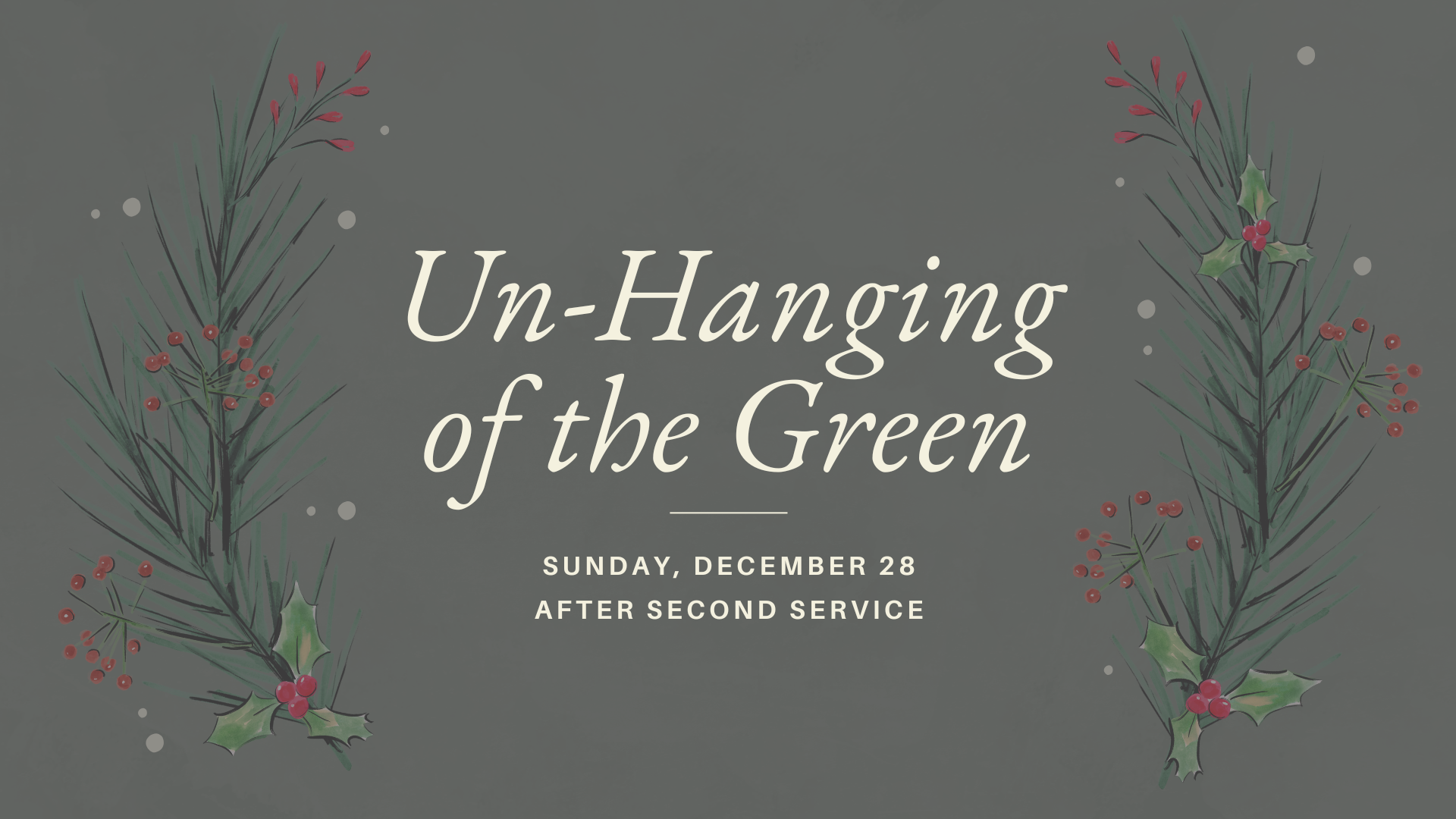 Unhanging of the Green