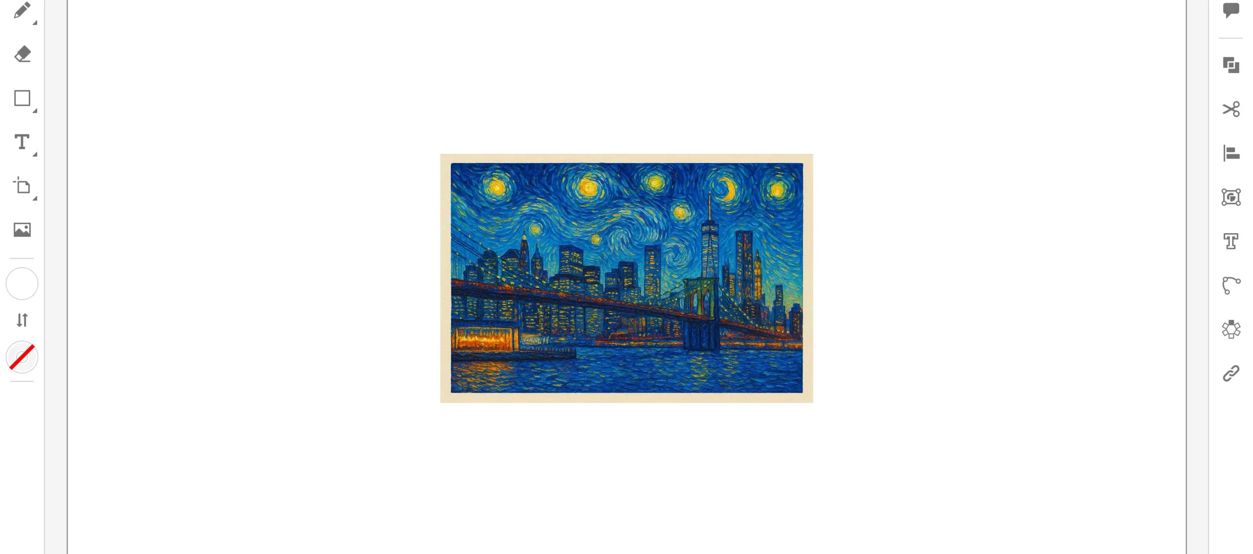 🌌  A Starry Night from DUMBO – Van Gogh Inspired NYC Postcard
