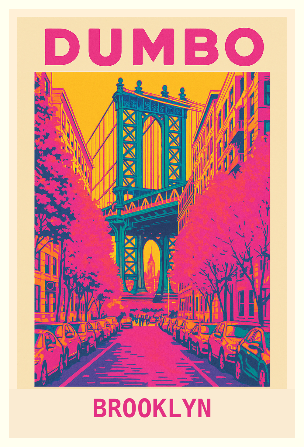 Autocollant Mural New York - Manhattan Bridge & Dumbo - Stickerbrand - NEUF