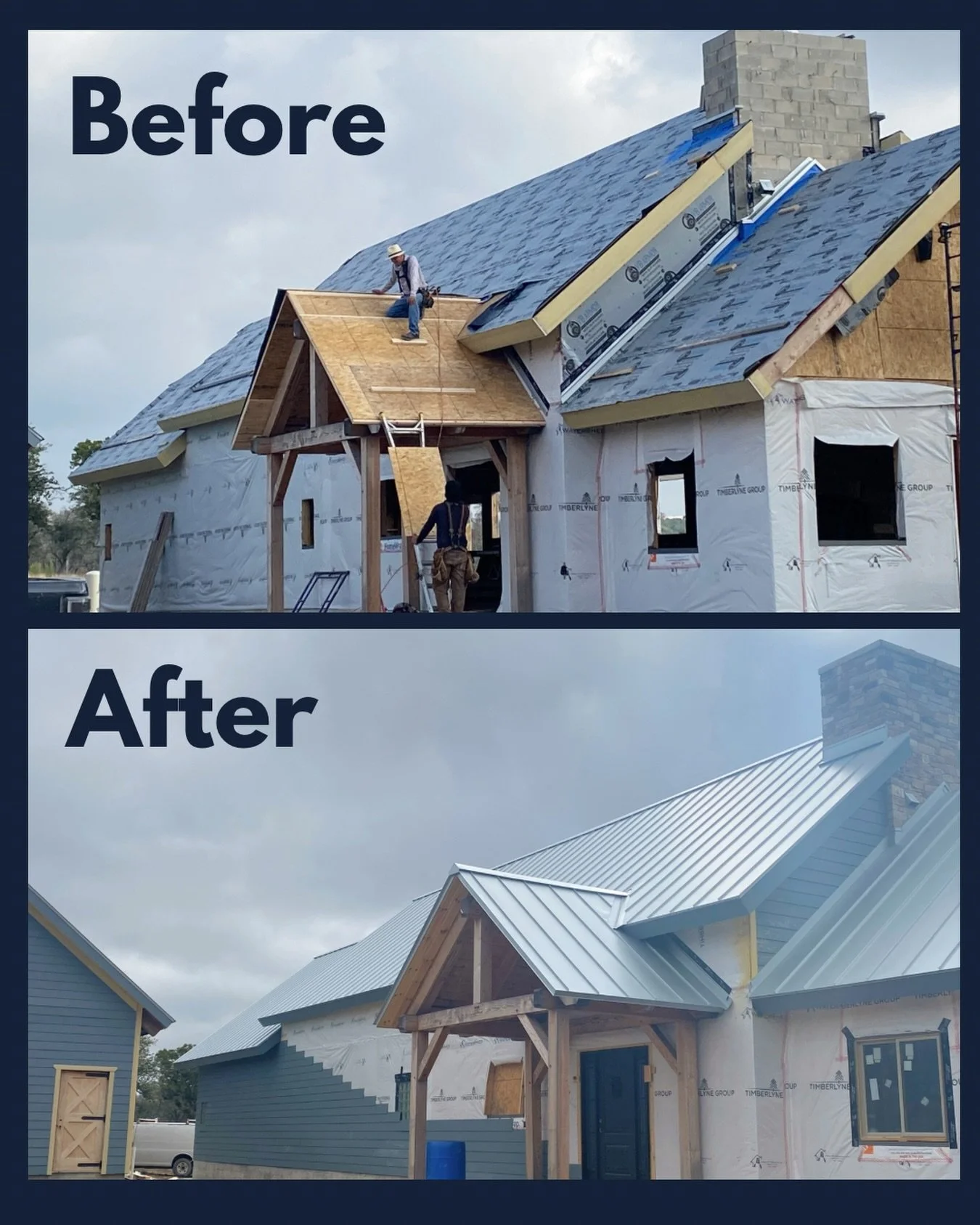 End this year with a roof built to last.
Texas Silver Metallic standing seam installed on the main house and barn, starting with proper decking and underlayment.

📞 Call 210-845-9706 or visit our website linked in our bio to get started.