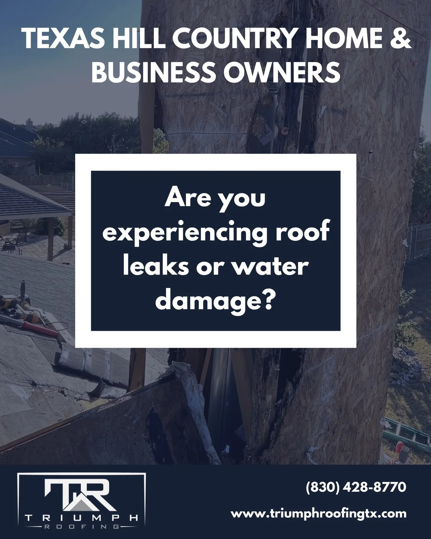The Texas Hill County has seen a lot of rain lately, and we know that can mean trouble for your roof.
 We&rsquo;re proud to serve our community and help keep your homes and businesses safe.

Book your inspection today, we&rsquo;re here when you need 