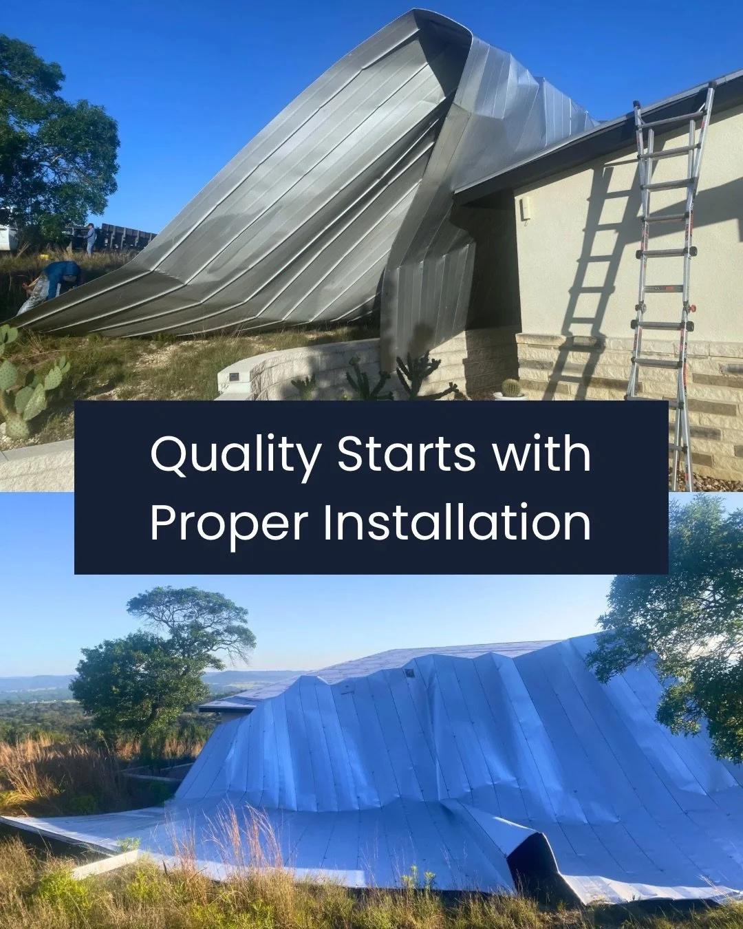 When severe weather hits, the quality of your roof installation matters more than ever.

This home&rsquo;s roof was blown off in one piece during a wind storm due to improper clip and screw spacing during the original installation. After a full inspe