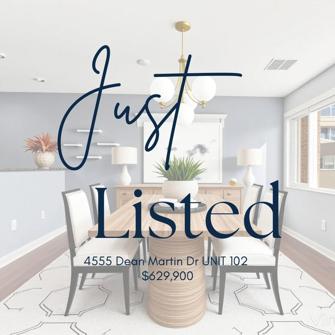 ✨ Just Listed | $629,900
4555 Dean Martin Dr #102 | Panorama Towers

Experience resort-style living just minutes from the Strip! This modern 2-bedroom, 2-bath townhome spans 1,770 sq. ft. with sleek finishes, an open-concept layout, and floor-to-ceil