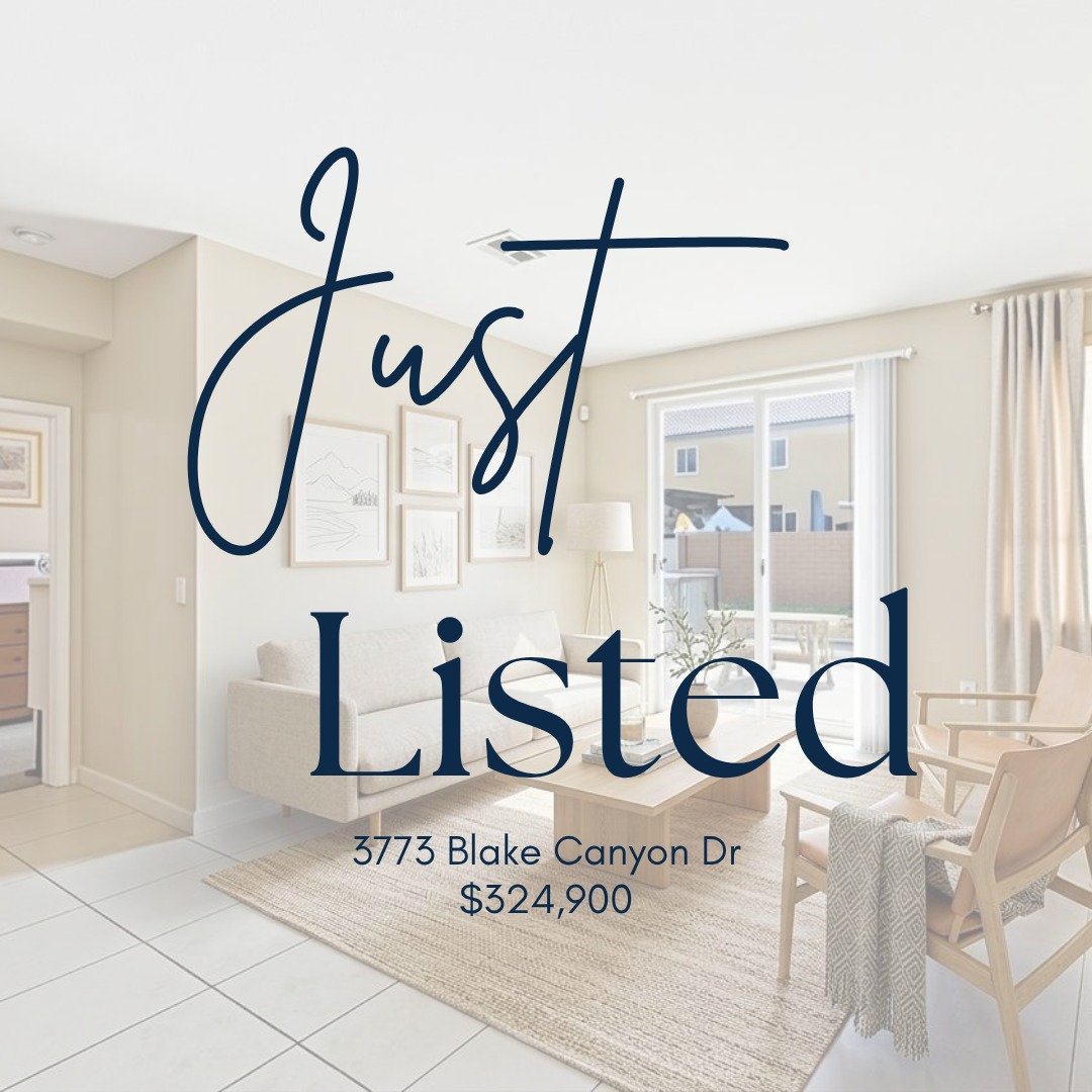 Just listed ✨

$324,900
3773 Blake Canyon Dr

This townhome checks all the boxes, sitting on an oversized lot in a desirable Las Vegas community with a layout that just makes sense.

&bull; 3 bedrooms | 2 bathrooms
&bull; Open concept living + dining