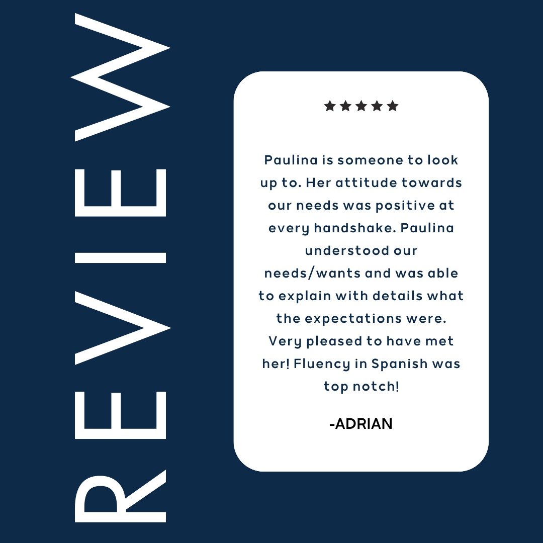 ⭐️⭐️⭐️⭐️⭐️ Another happy client and another 5-star review for Paulina! 🎉

Providing clear communication, truly understanding her clients&rsquo; needs, and making sure they feel confident every step of the way is what Paulina is all about. We&rsquo;r