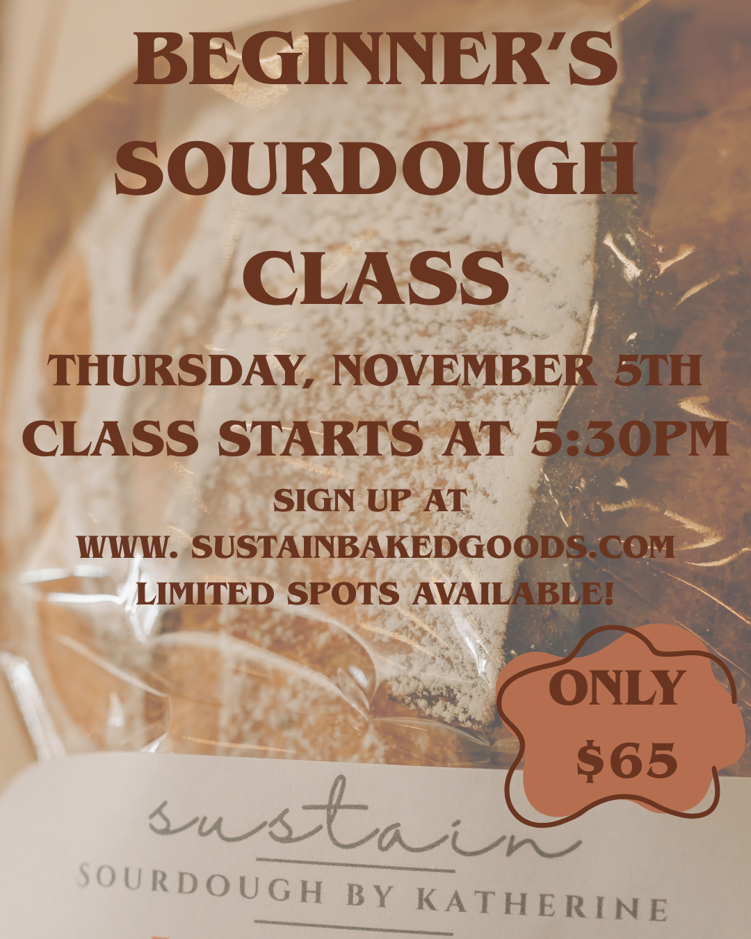November 5th Beginner's Sourdough Class - Harvest Moon Boutique