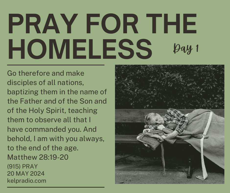 PRAY FOR THE HOMELESS (Day 1)