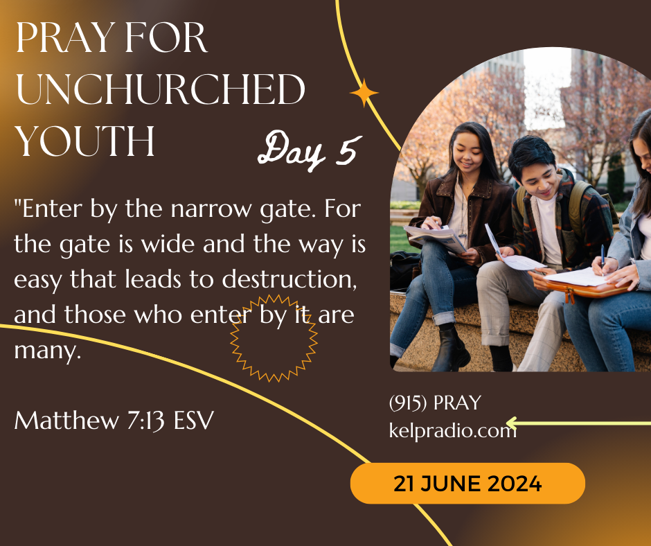 PRAY FOR UNCHURCHED YOUTH (Day 5)