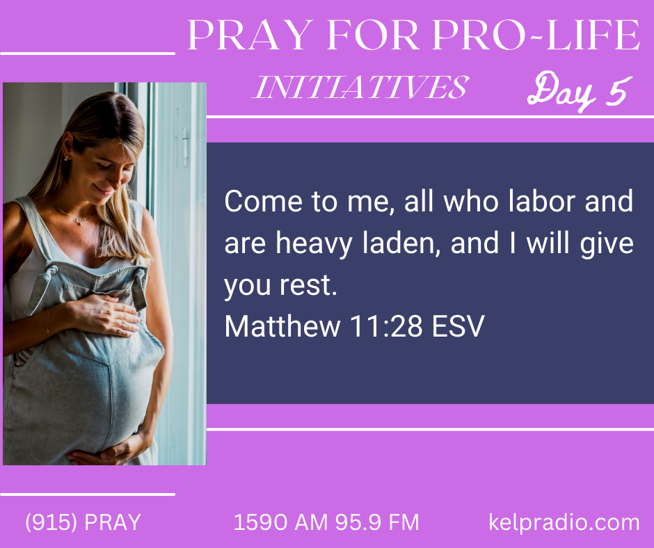 PRAY FOR PRO-LIFE INITIATIVES (Day 5)