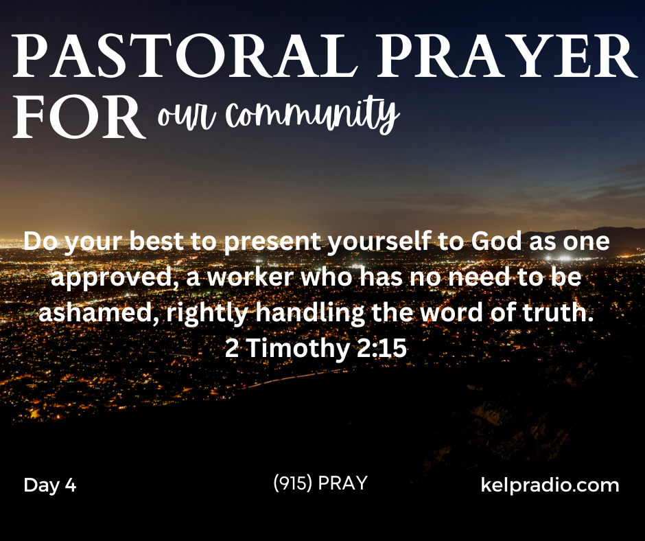 PASTORAL PRAYER FOR OUR COMMUNITY (Day 4)