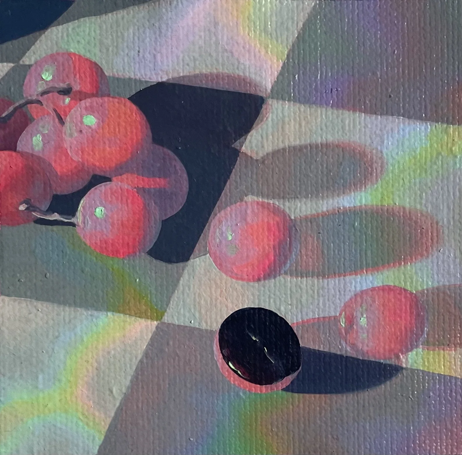 Still Life Study 3, 2023. Oil on canvas paper, 4.25 x 4.25 in.