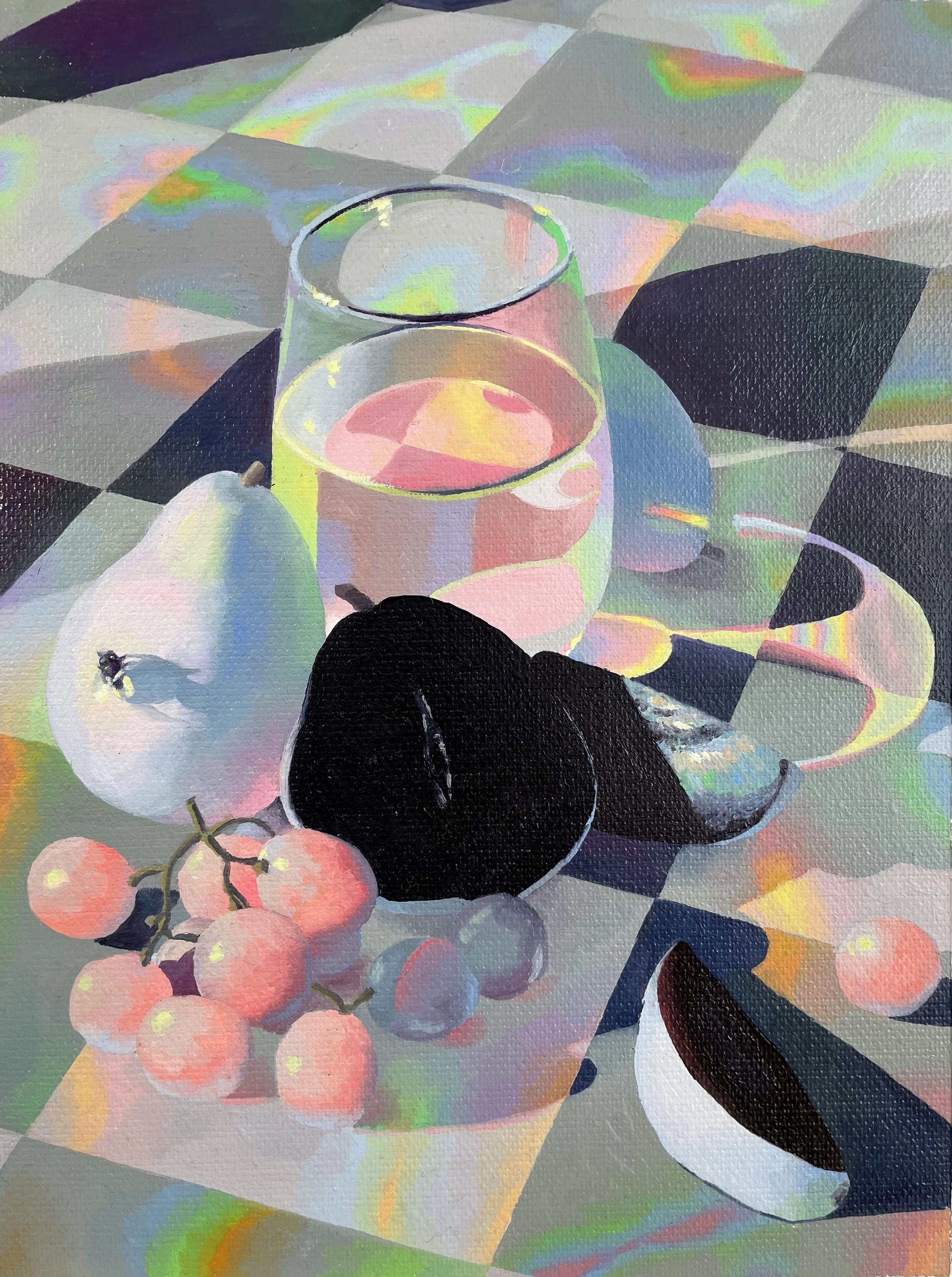 Still Life with Fly, 2021. Oil on canvas paper - 8.5 x 11 in.