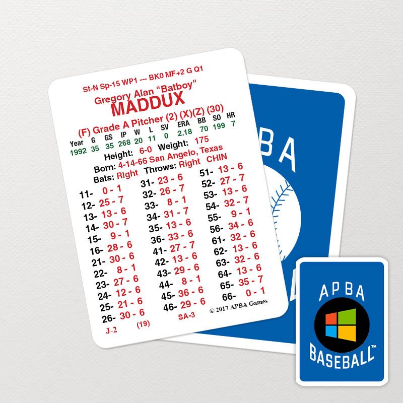 1992 Baseball Lineup Sheet Download — APBA Games