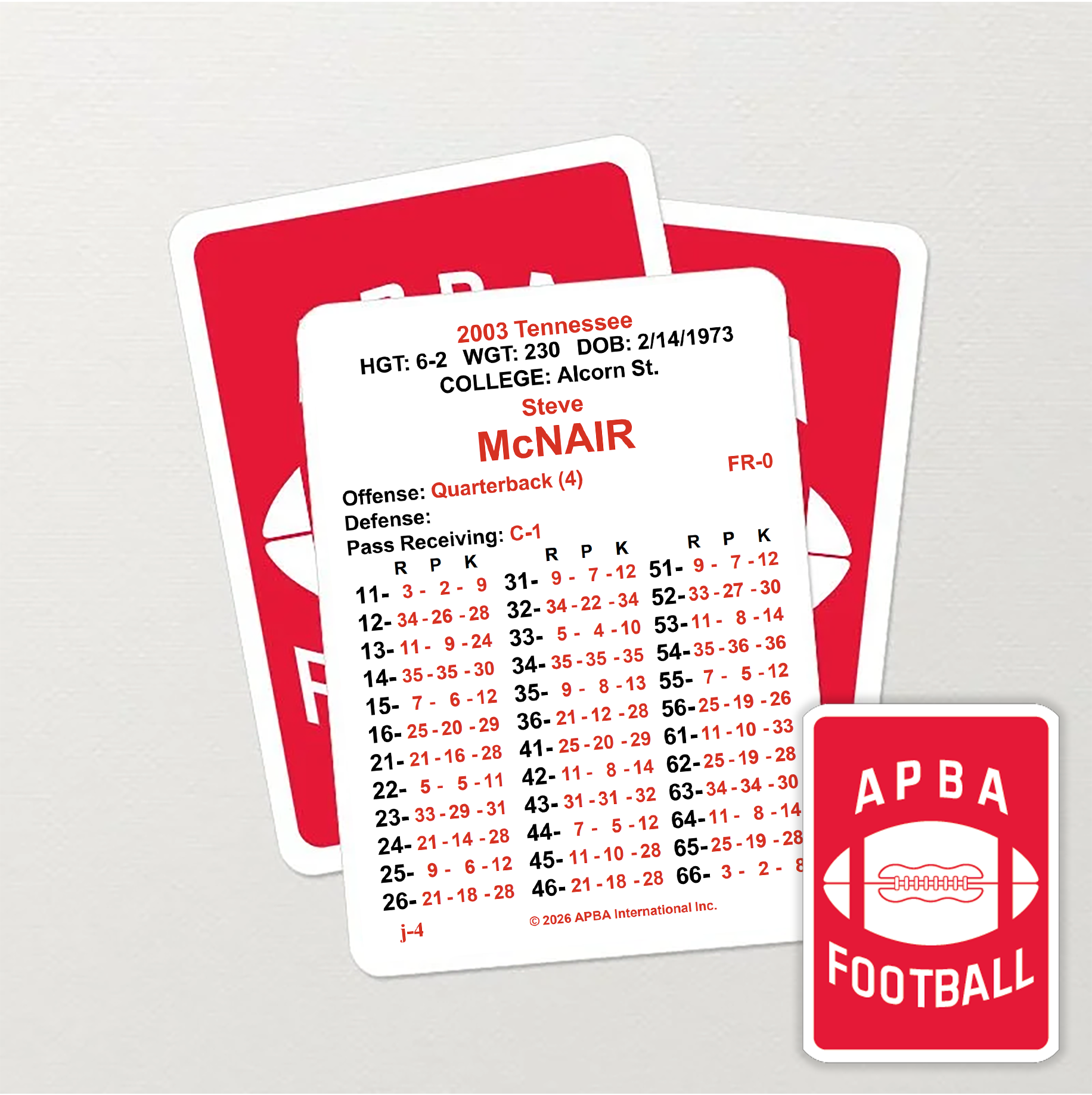 2003 Pro Football Season Cards
