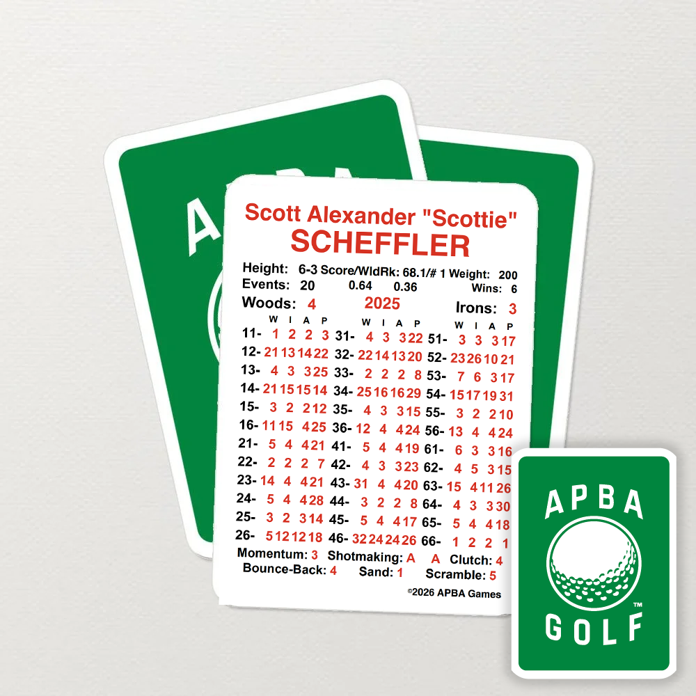 2025 Mens Golf Card Set