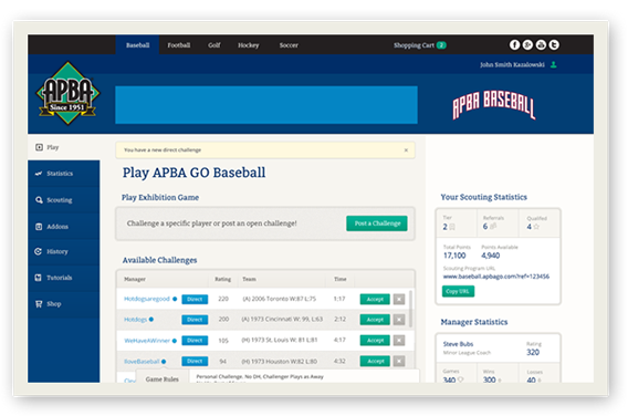 APBA GO Baseball — APBA Games