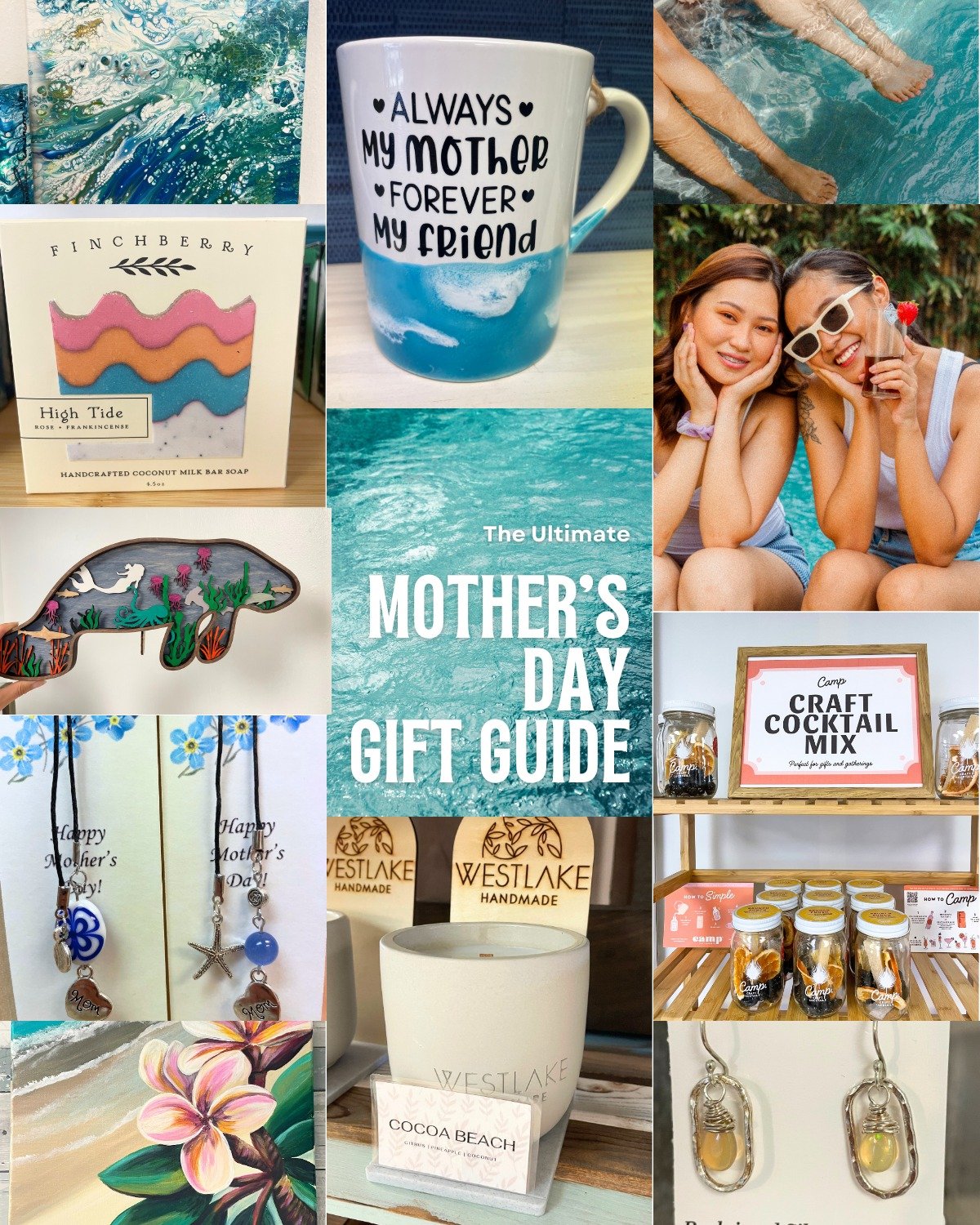 Don't forget! This week is Mother's Day, and we've got the ultimate gift guide for you. From handmade candles to earrings to amazing cocktail mixes and artisan soaps, you're sure to find mom the perfect and unique gift💙💐