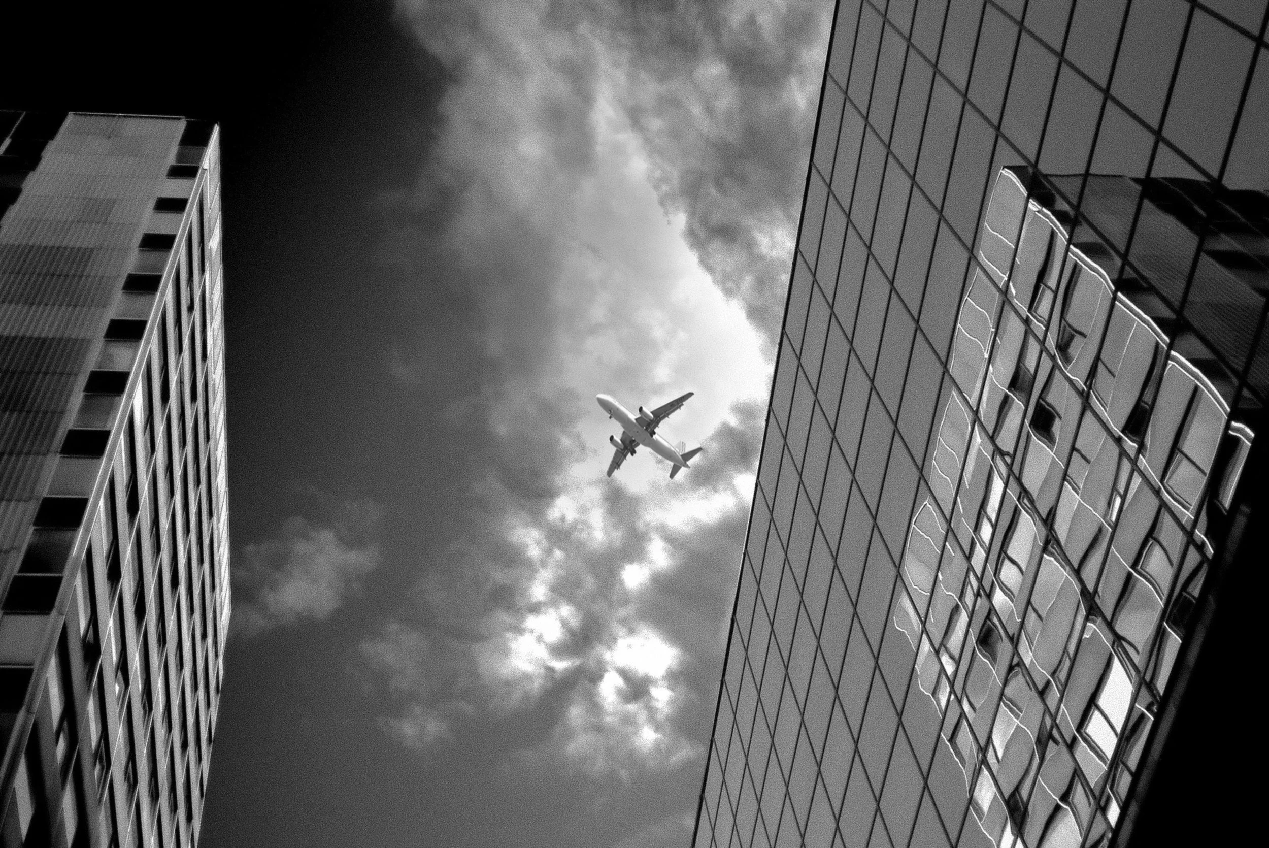 Sofia Downtown BW + airplane.jpg