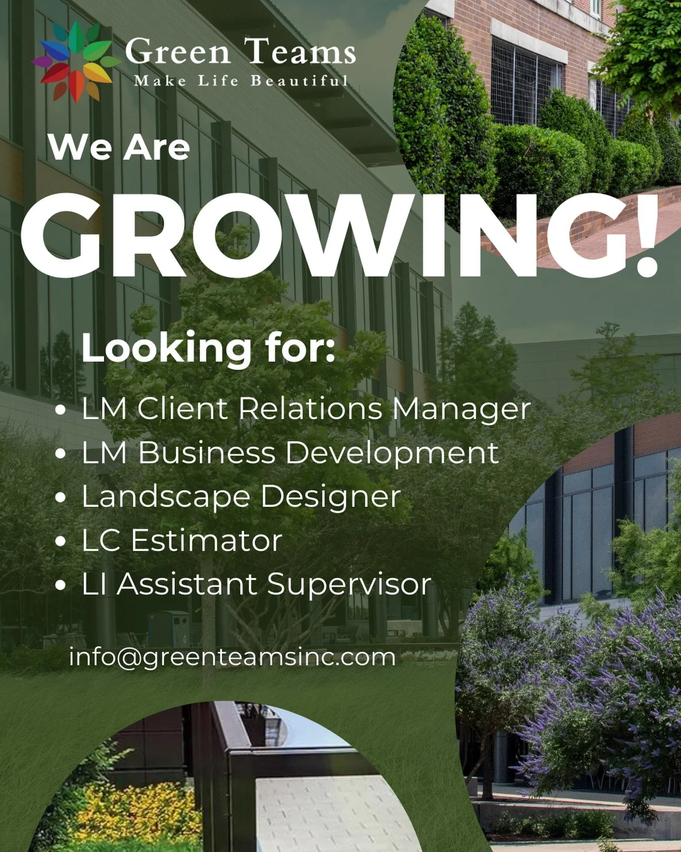 We&rsquo;re growing 🌿 and hiring!
Join our team.
info@greenteamsinc.com

#brazosvalleyjob #jobapplication #hiring #collegestationhiring #collegestationjobsearch