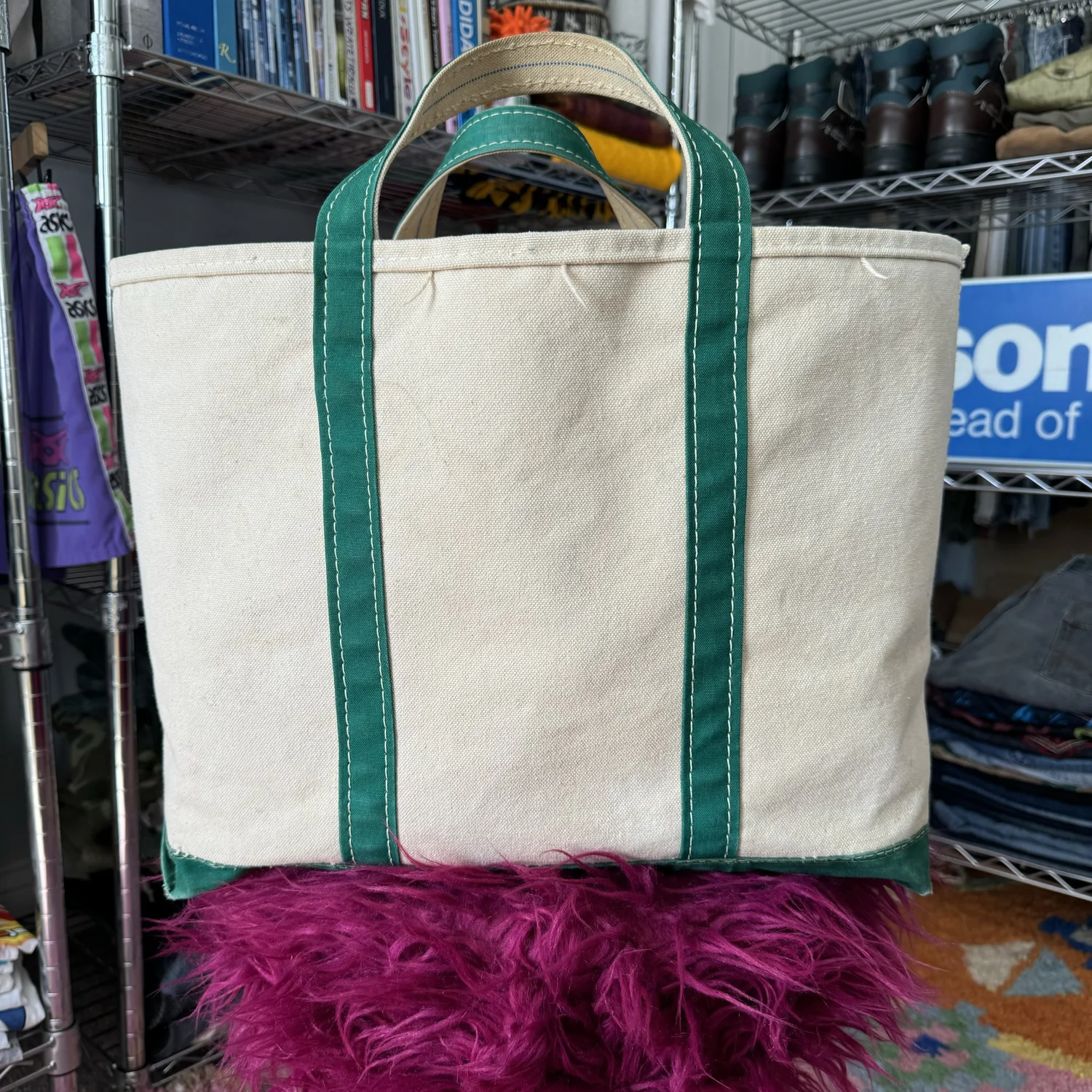 1980's L.L.Bean Boat and Tote “Wintergreen” Large Size