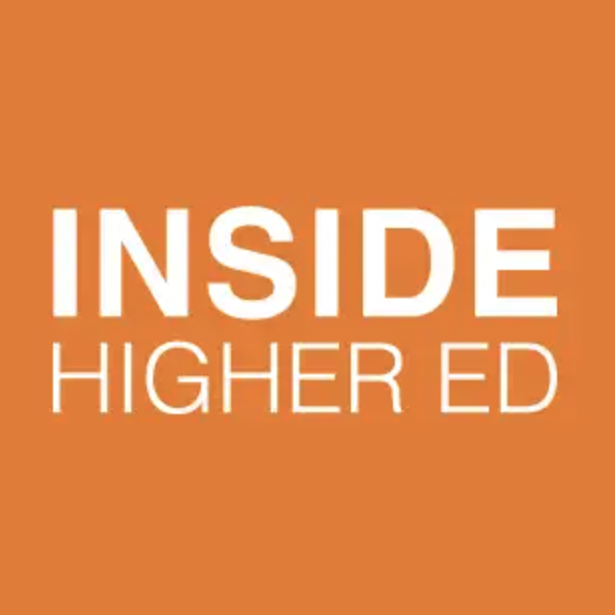 Orange background with white text reading "Inside Higher Ed"