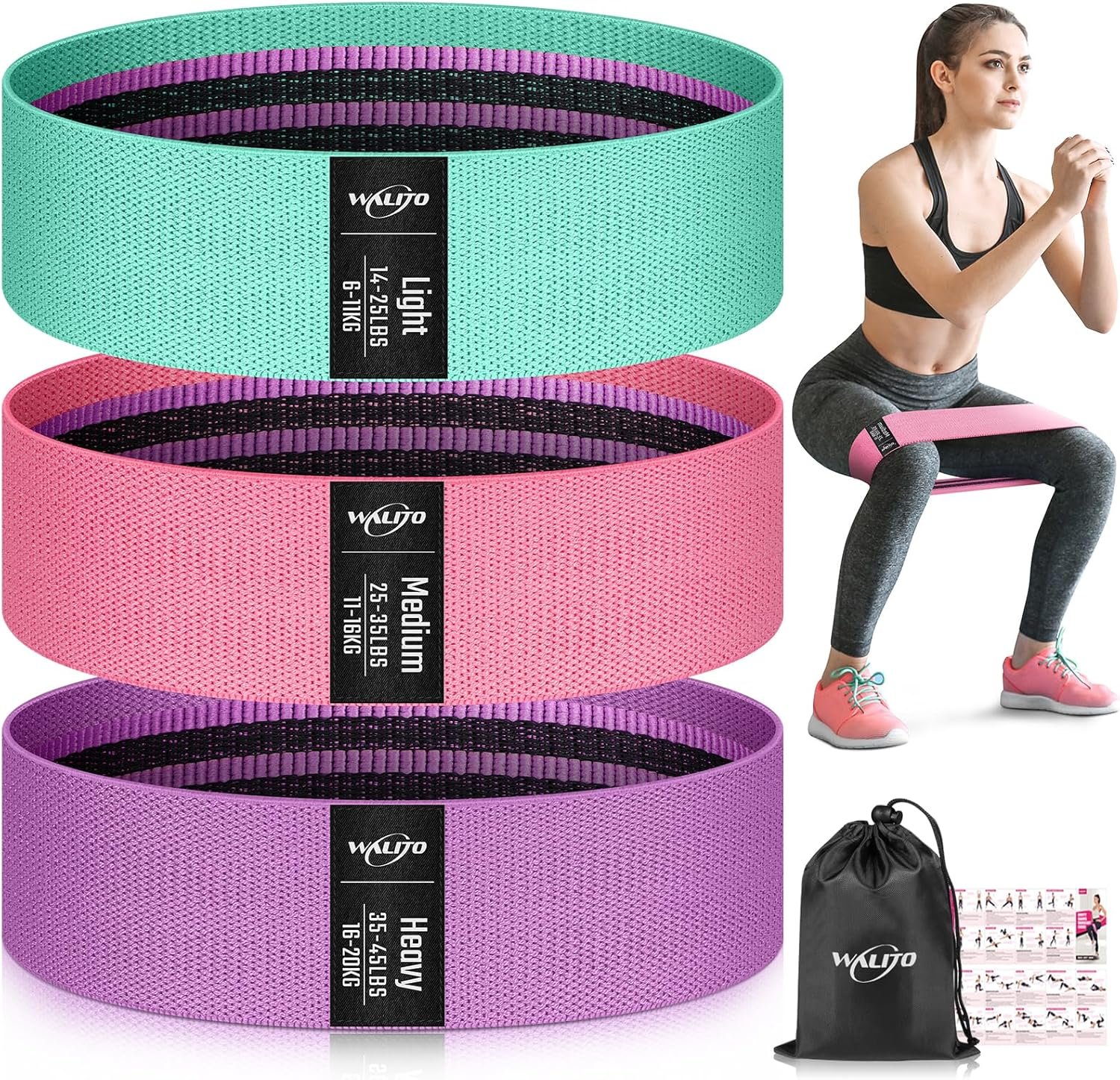 Butt resistance bands for at home workout, pilates, rehab and fitness training on Amazon