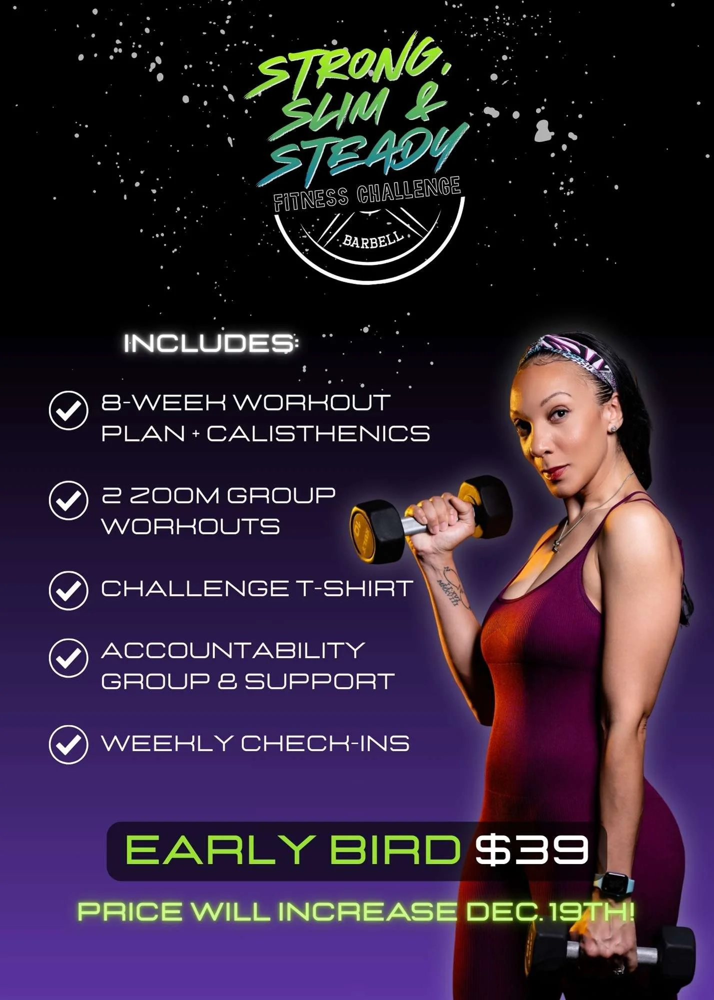 Early bird pricing for S3 fitness challenge