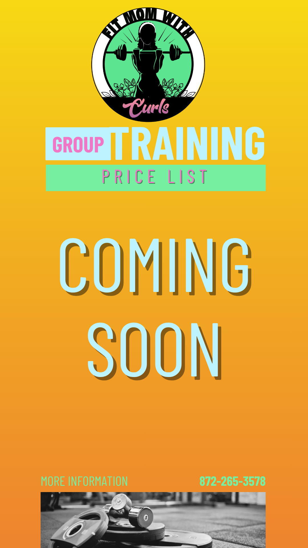 Group Training with Nicole "Fit Mom with Curls" Moore coming soon