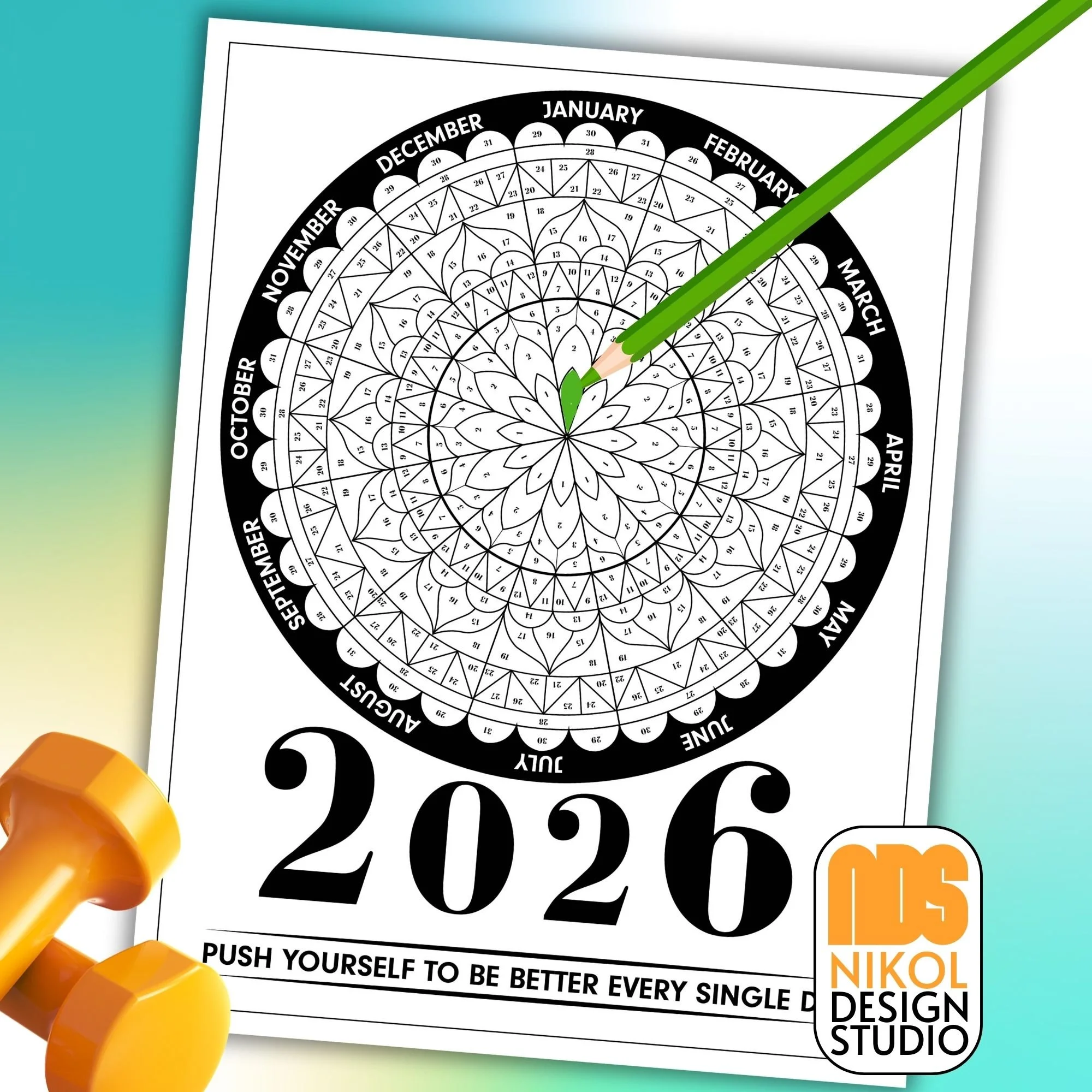 2026 Calendar Health & Wellness Tracker