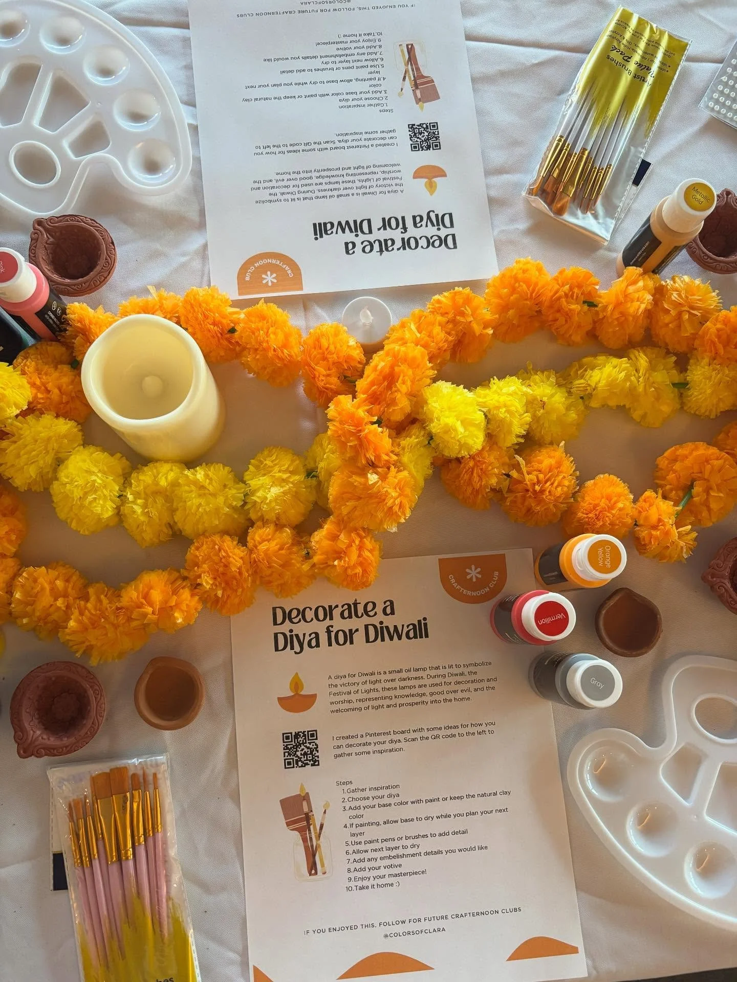 Thank you all who came to our Diwali x Crafternoon club celebration 🪔 I loved seeing all of your diya creations. 

Shoutout to @anishhhhhha for the incredible food and space! Looking forward to the next one.