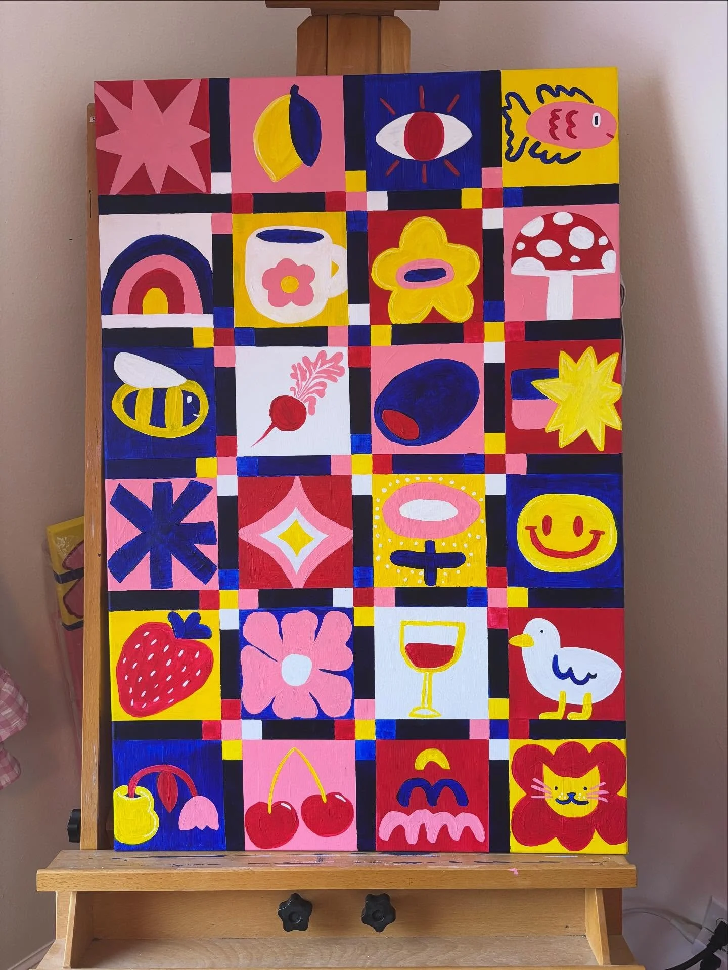 &ldquo;Patchworks of life&rdquo; Acrylic and pastels, 24x36

My latest painting in a series of works highlighting vignettes of life. This one was a long project from all the layering and grid work but it was very fun to work on.