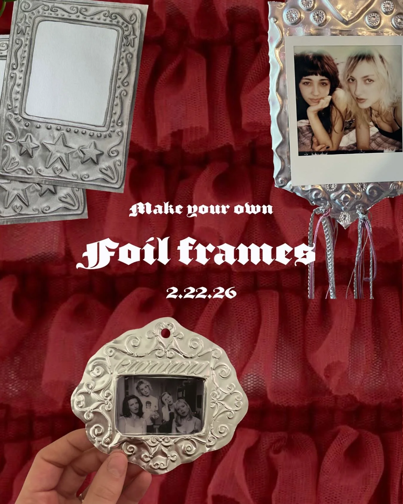 This February, Crafternoon Club will be partnering with @plantbasedpartyanimals to learn about the art of Tin Embossing (also known as Hojaltas) and making some beautiful, unique photo frames. We will also be donating a percentage of the proceeds to 