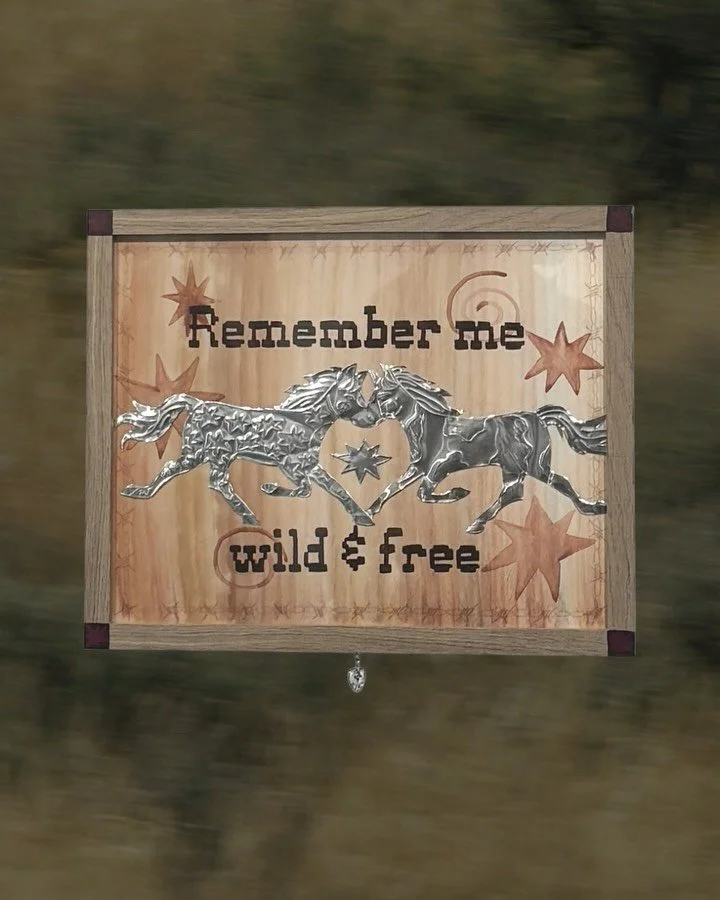 My new piece &ldquo;Remember me, wild &amp; free&rdquo; is now up for the horse girl show @wavecollectivespace through May 1st.

About the piece - 
I grew up in rural agricultural towns in the South, where animals were part of everyday life, and my u