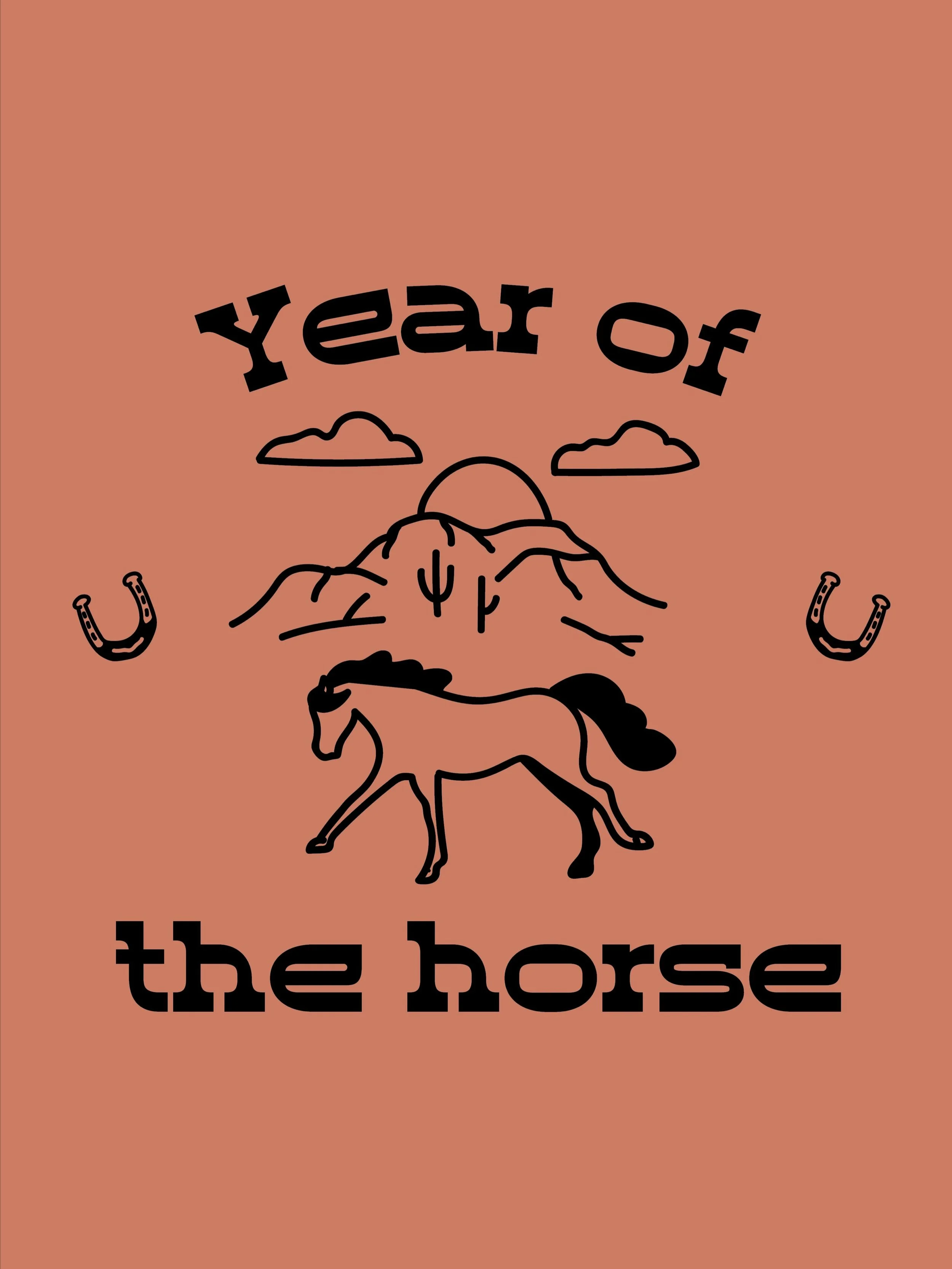 Still not it being the year of the horse.  So here&rsquo;s another illustration I made 🔥 🐎
