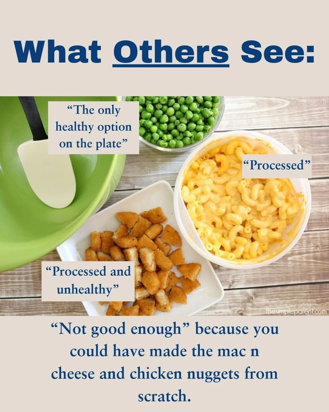 👀 What others see: Ketchup. Packaged snacks. Frozen nuggets. Processed foods.

💙 What I see (as a doctor &amp; mom): A meal that made life easier today. A meal that helped veggies actually get eaten. Joy in food. A parent choosing peace over stress