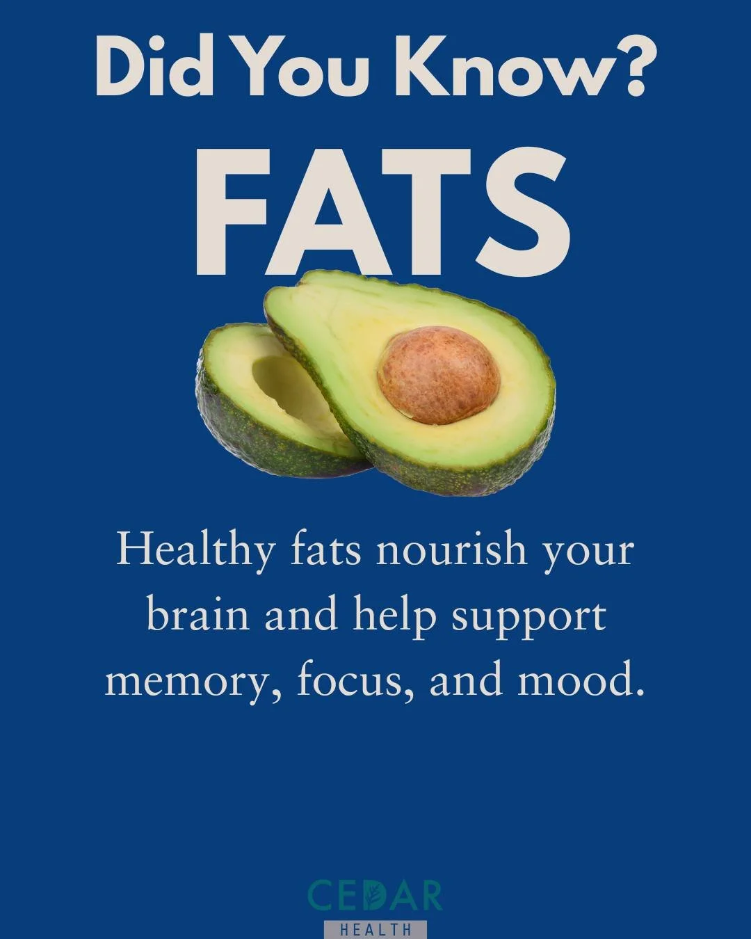 Let&rsquo;s clear this up once and for all &mdash; fat isn&rsquo;t the enemy. In fact, your body literally can&rsquo;t function without it.

💡 Here&rsquo;s why you need fats:
🧠 They fuel your brain (which is about 60% fat itself).
💪 They help abso
