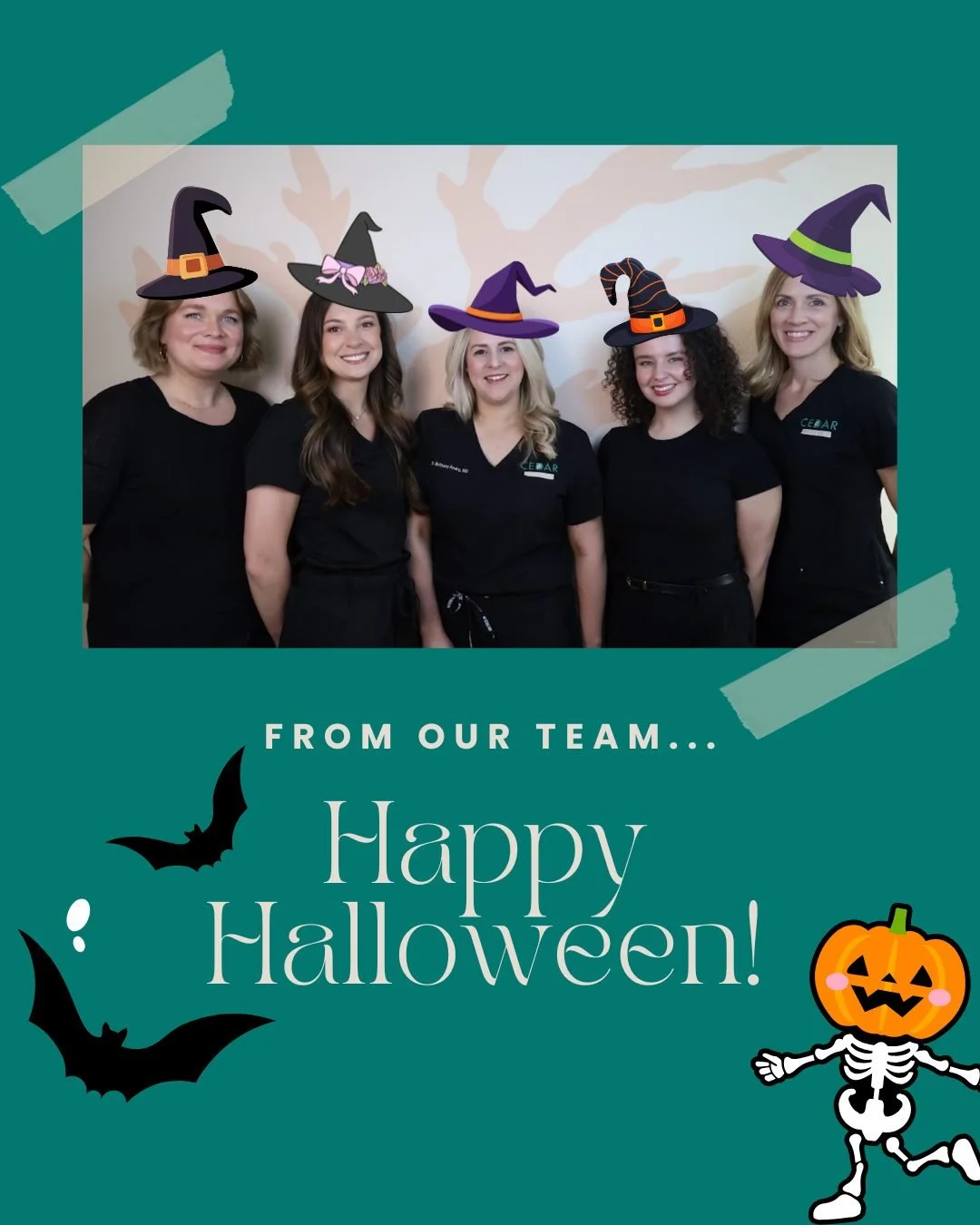 🎃 Happy Halloween from Cedar Health! 🍬

Tonight is about fun, family, and flexibility &mdash; not food rules. Here are a few reminders from our team on how to enjoy the night:
✨ Don&rsquo;t demonize candy, get excited about it!
🍫 Enjoy your cravin