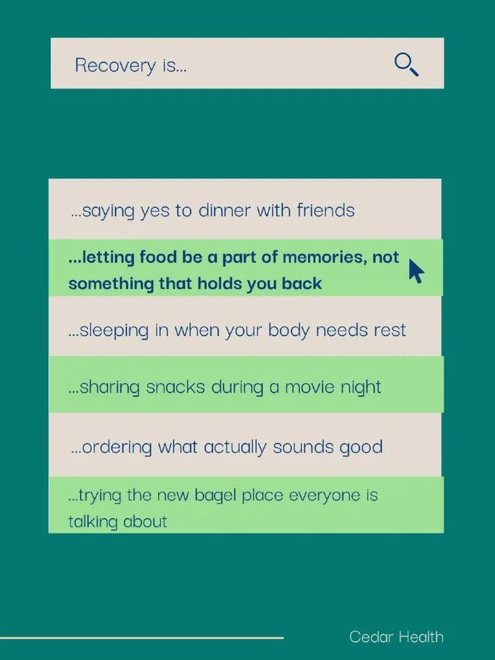 Recovery often means letting go of the rigid rules that once dictated your day. The ones that told you when you could eat, what you were allowed to have, or how much rest you deserved.

As those rules start to loosen, something else opens up: space f