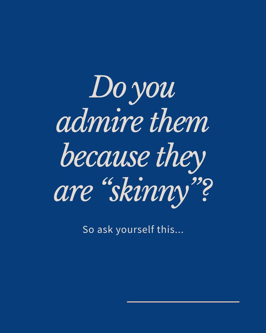 When you look at the people you admire&hellip;
it was never about their body.

It was their talent. Their presence. Their impact.

💚 Your body isn&rsquo;t the barrier. And shrinking it won&rsquo;t make you more worthy of the life you want. 

#CedarH
