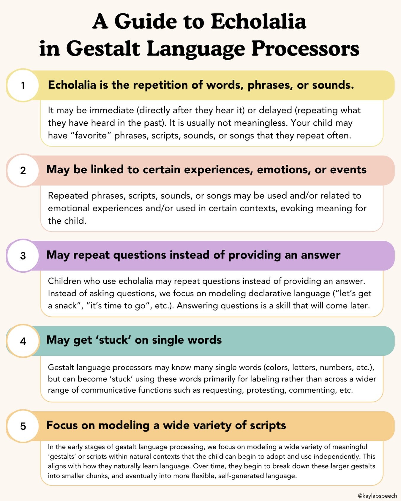 ☀️Is this your child? A child who uses echolalia is most likely a gestalt language processor and will see the most progress in their communication with a gestalt language approach working alongside a knowledgeable speech-language pathologist!

I pers